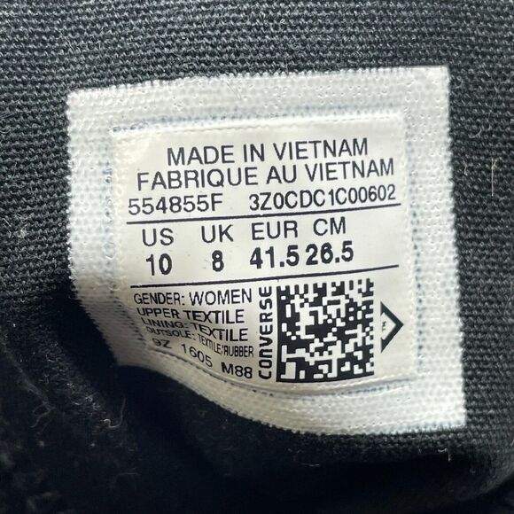 Converse Women's 10 Chuck Taylor All Star Black Copper Chelsee Hi Sneakers Shoes - Picture 7 of 8